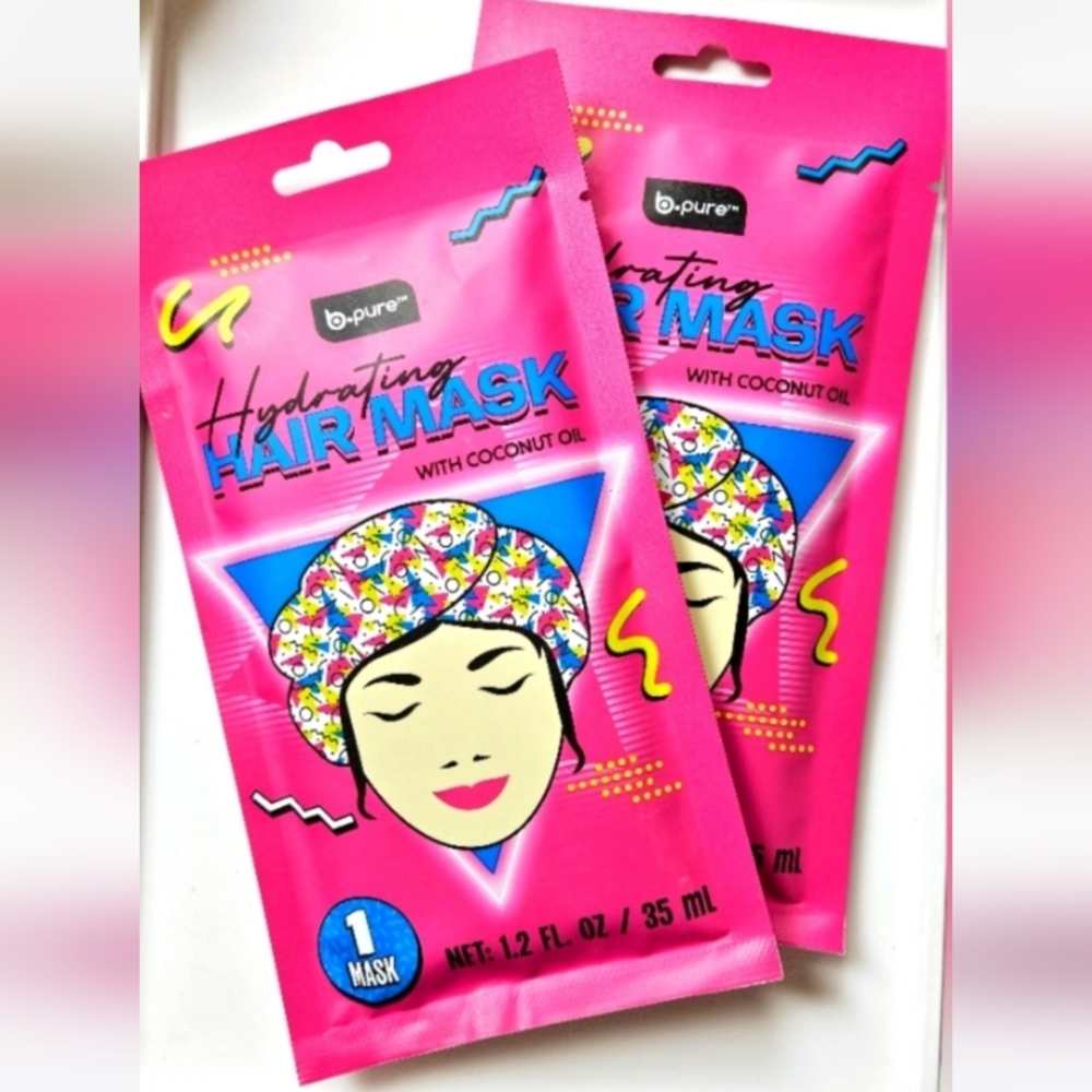 NWT 》2×《 B•PURE HYDRATING HAIR MASKS WITH COCONUT OIL!